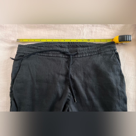 TWO James Perse linen blend drawstring cuffed trouser pants size 1 - Picture 7 of 8